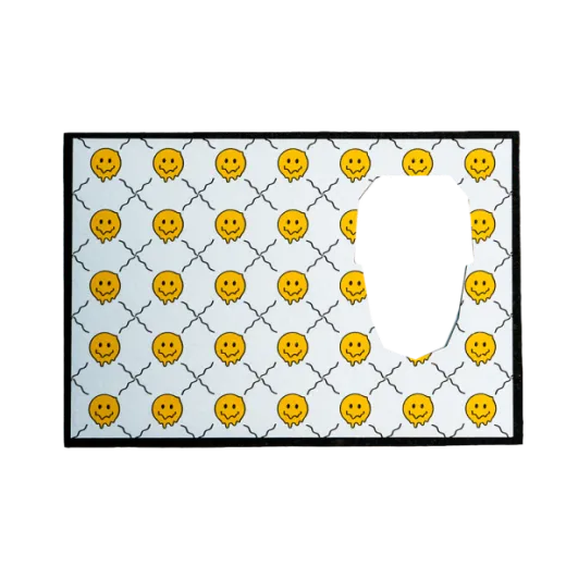Face Melter moodmat - white with smiley faces