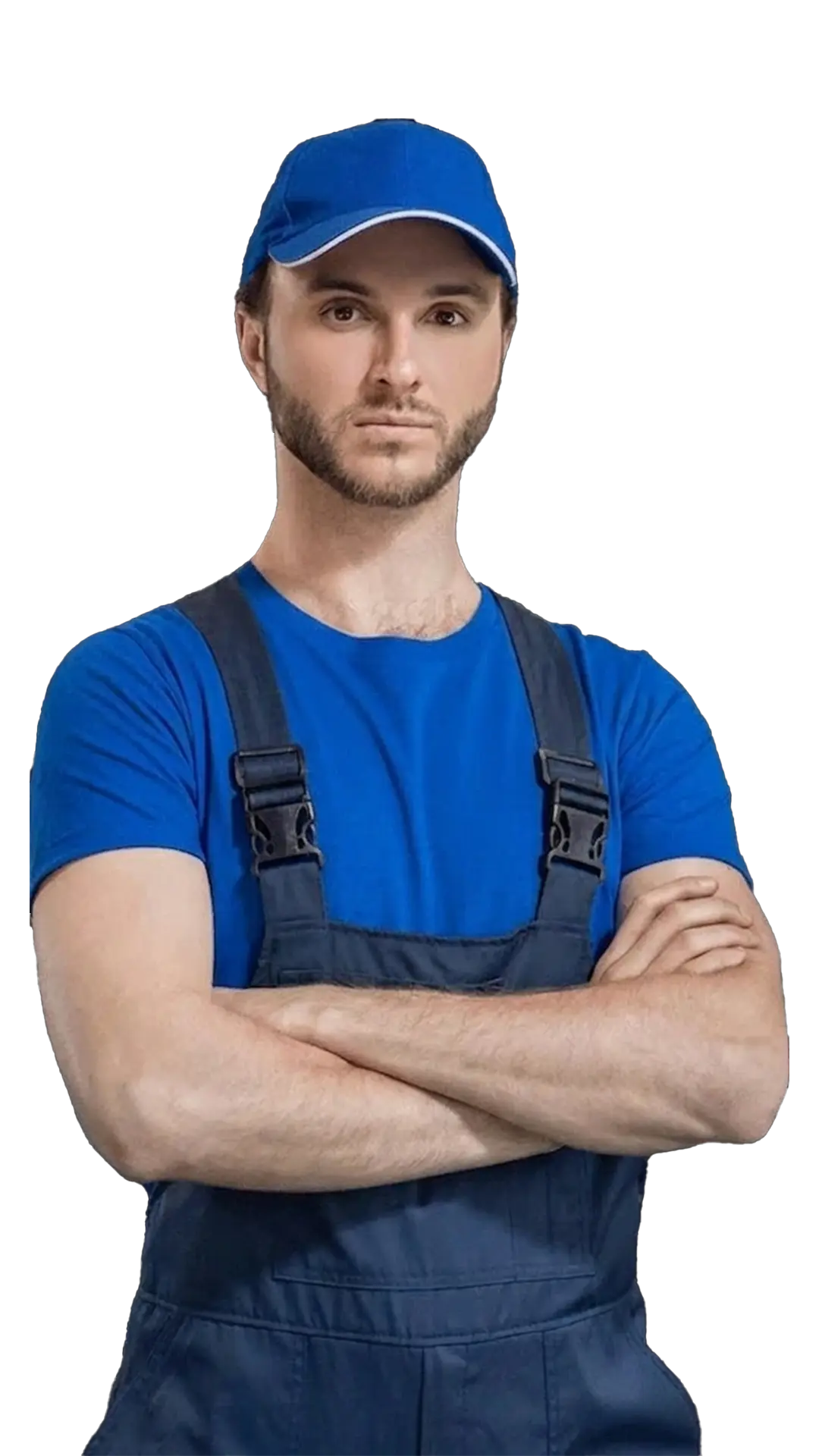 Man in Uniform to Fix a Garage door