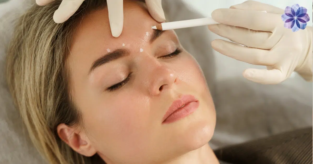 Woman receiving dermal fillers
