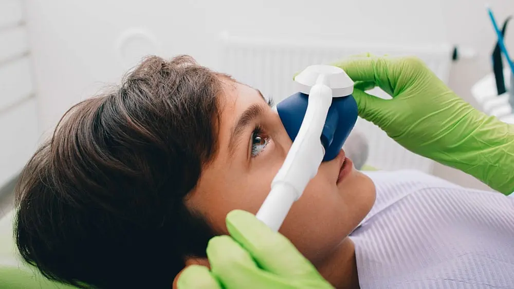 child getting nitrous