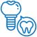 Implant Supported Dentistry Icon of a dental tool and a tooth - Implant Supported Dentistry