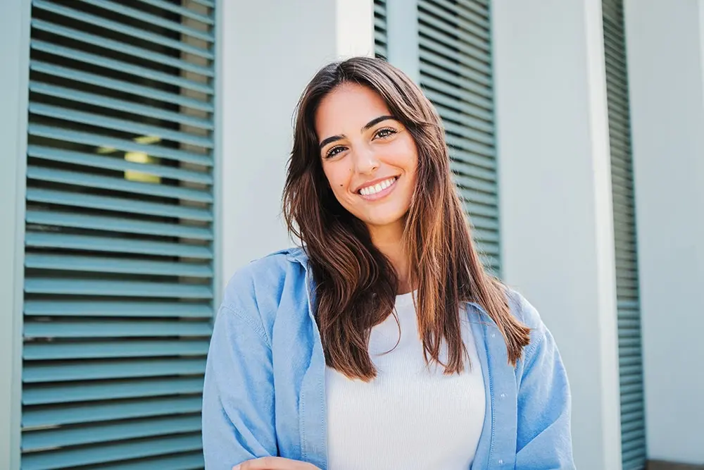 Woman smiling