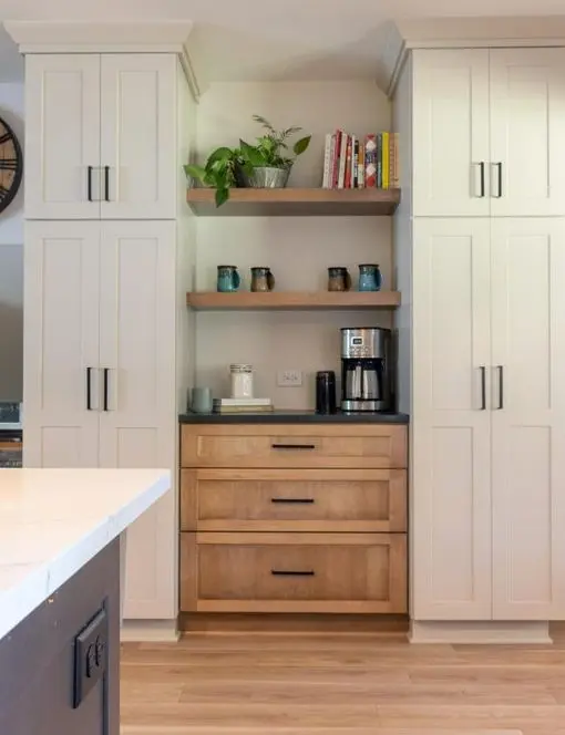 Built In Coffee Bar Kitchen Design Sims Interiors