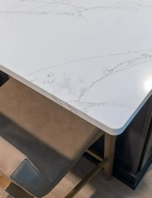 MSI Q Quartz Calacatta Viraldi Island Kitchen Design Madison WI