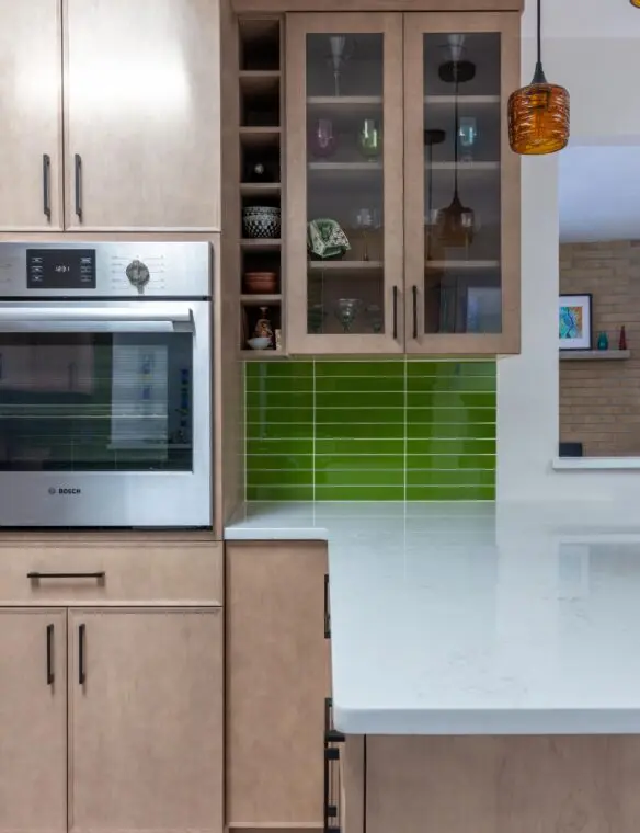Glass cabinet doors Madison Kitchen Design