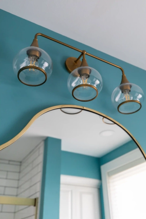 Bathroom Remodel Madison WI Aged Gold Light