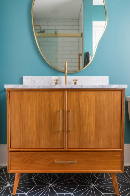 Bathroom Remodel Madison WI Mid-century vanity