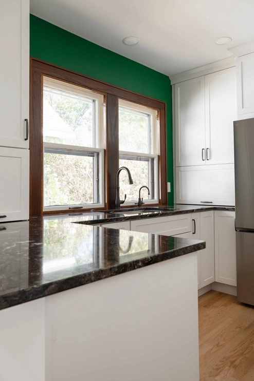 Kitchen Remodel Madison Sherwin Williams Derbyshire Accent Wall