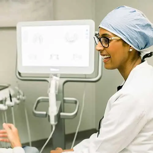 dr forest laughing with patient