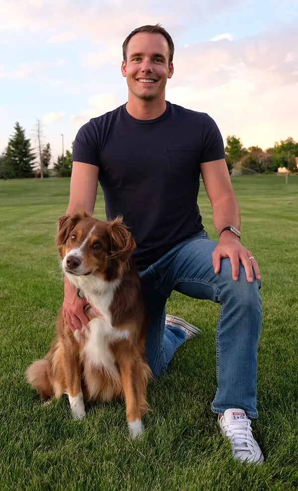 Dr. Matthew Lee with his dog