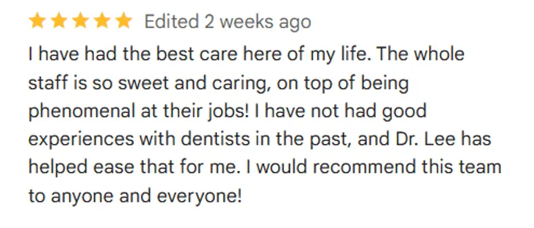 NorthStar Dental's Google patient reviews