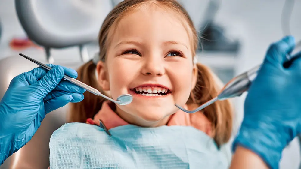 Young child receiving pediatric dental care