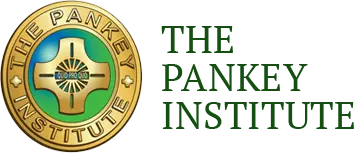 The Pankey Institute logo, featuring a gold circular emblem with a green cross and bold green text to the right