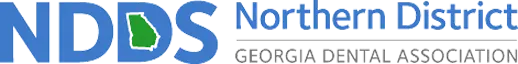Northern District of the Georgia Dental Association logo, featuring bold blue text with a green Georgia state outline and accompanying text