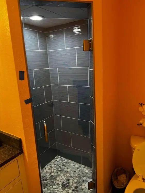 Frameless shower enclosure project