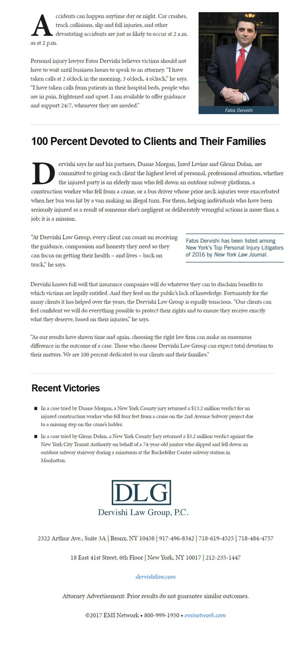 The Dervishi Law Group on Forbes