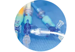 Close up of a catheter