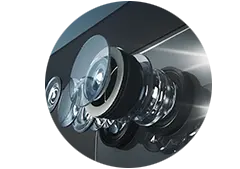 Exploded view of a camera on a phone