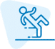 Icono de resbalón y caída