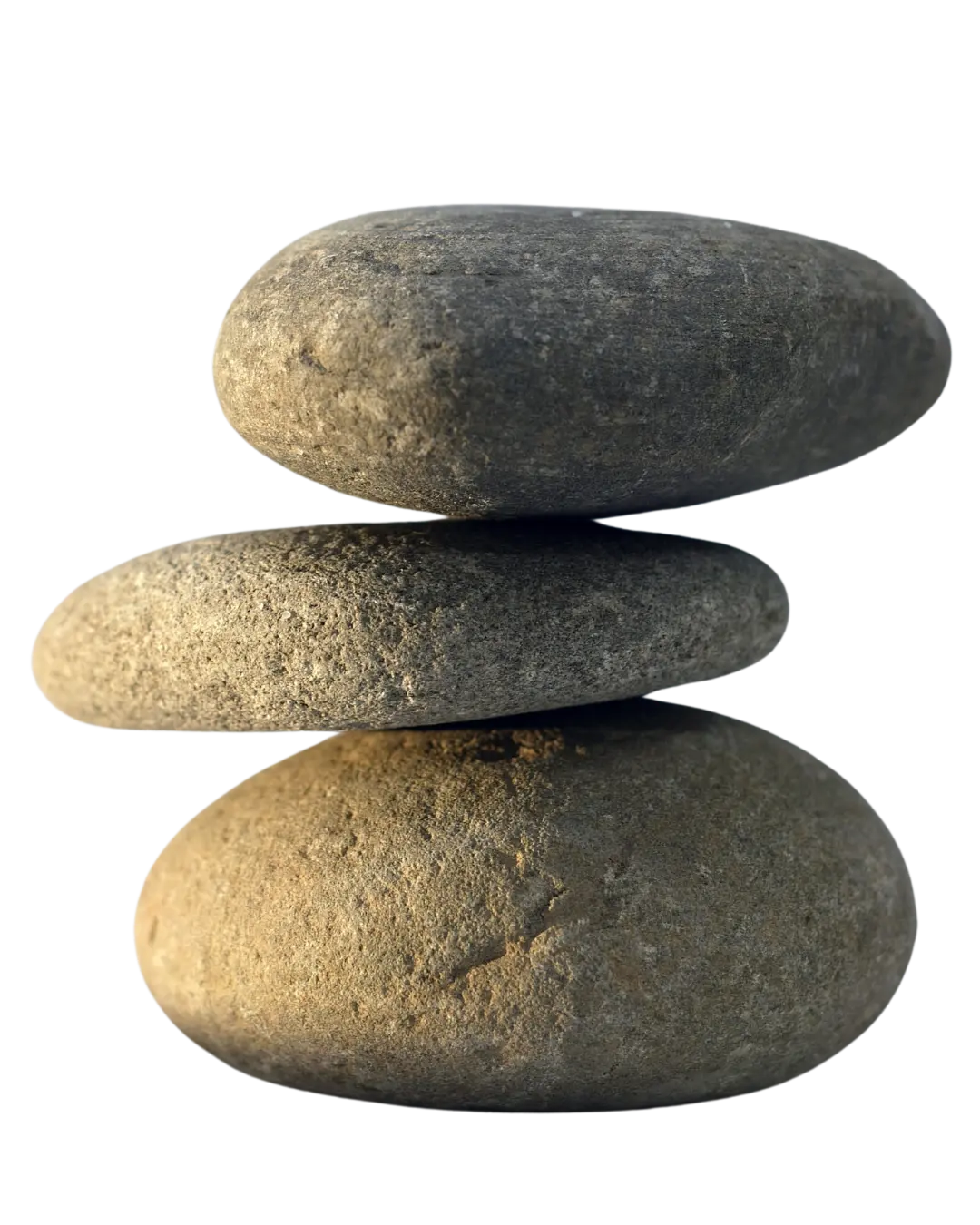 three stones no background