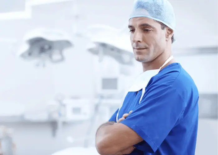 Doctor treating patient in Brooklyn clinic