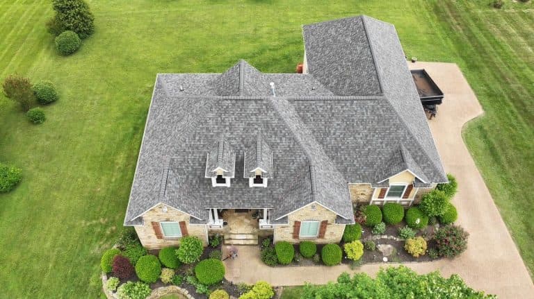aerial view house