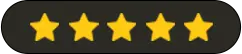 Row of five filled yellow stars indicating a top five-star customer satisfaction rating.