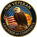 NM Veteran Chamber of Commerce membership badge held by Serenity Electrical Services, marking its veteran-owned status and community affiliation.