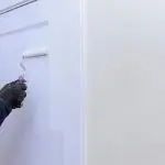 doors are painted with white paint