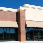 Typical retail small office building front