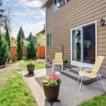 Nice backyard with concrete patio area
