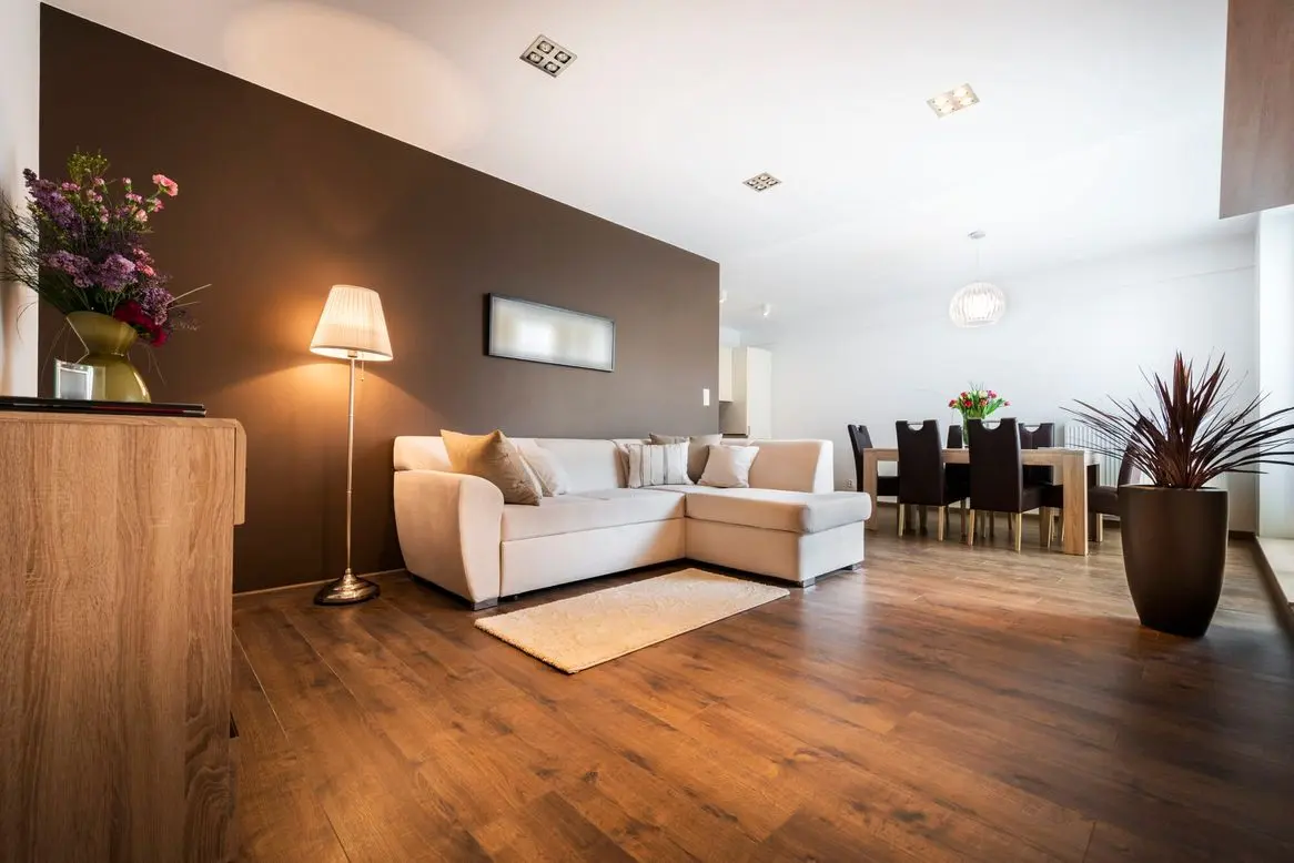 Luxurious living room with kitchen area in Frederick, MD