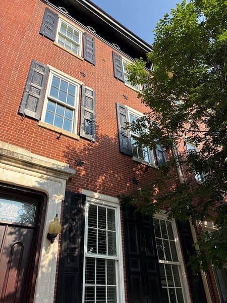 Exterior painting in Queen Village, recently completed by PAINT