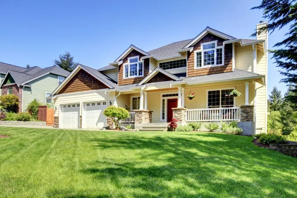 Painted exterior trim on a Main Line home