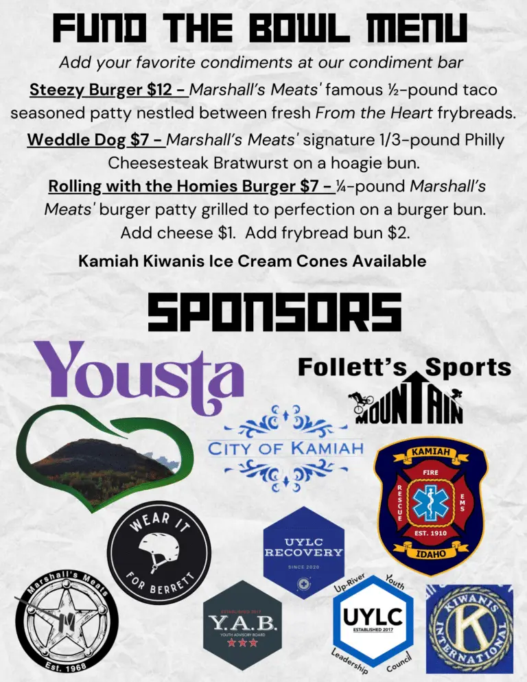 Fund the Bowl Menu