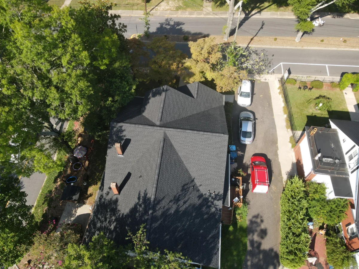 bird's view of house roof