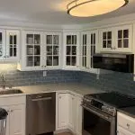 kitchen cabinets, freshly painted by Lauro Painting