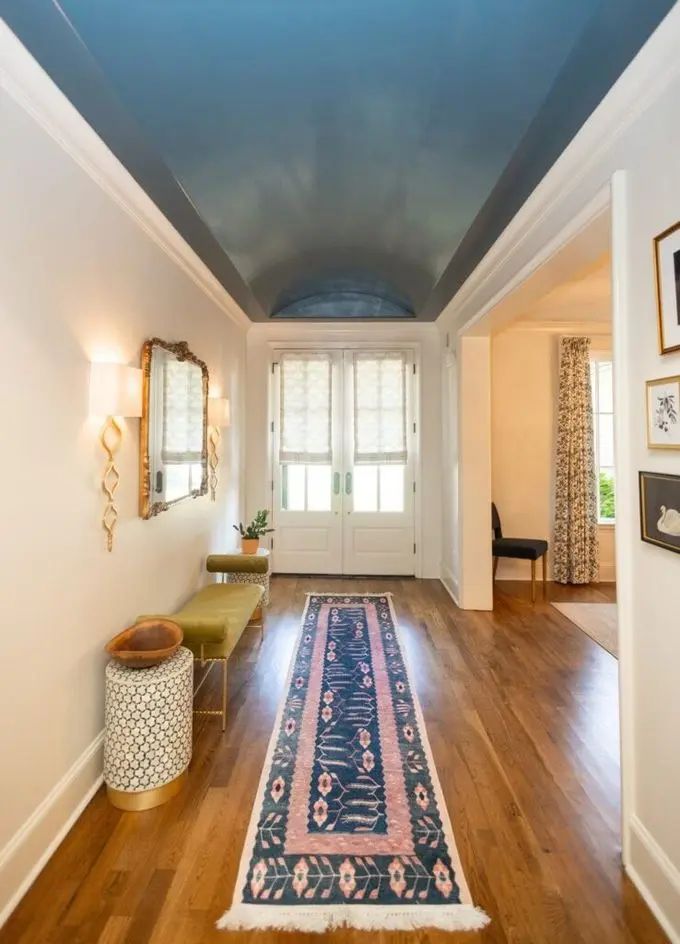 elizabethbrody2 local house painting service gloss painted ceiling in blue