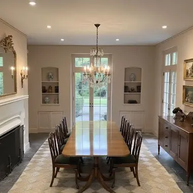 East Memphis Dining room painted walls farrow and ball setting plaster