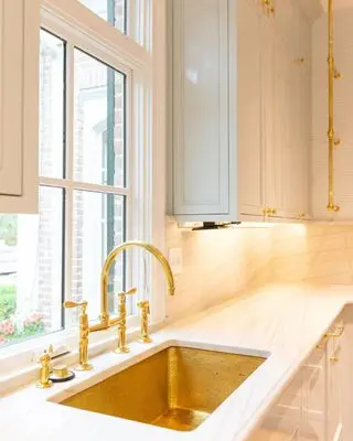 Farrow and ball skylight mirror gloss cabinet picture in the kitchen and how using gold tones work with high gloss paint cabinet painting services