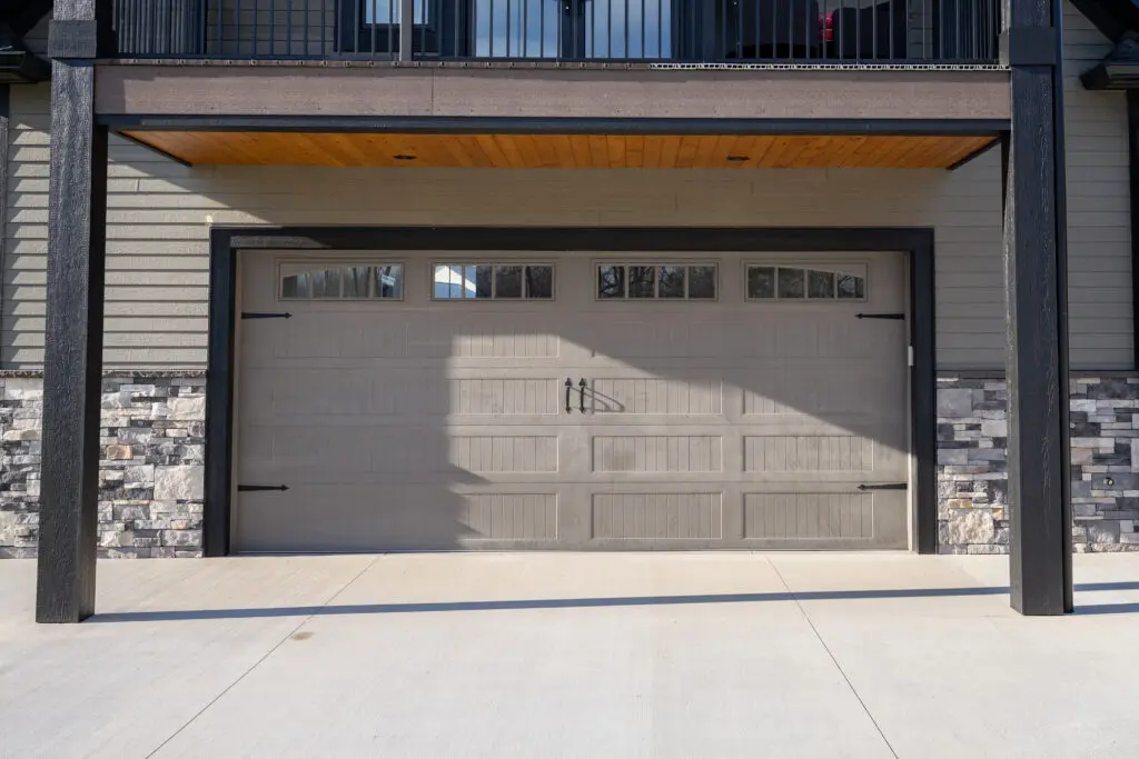Tan garage door