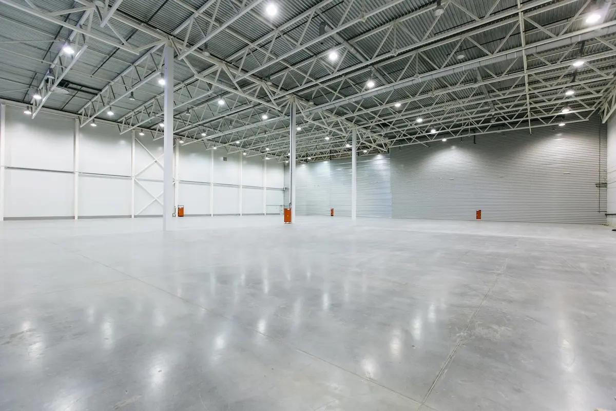 Interior of empty warehouse