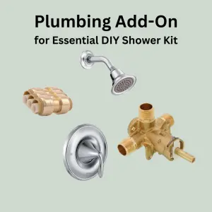 Moen Eva Chrome trim, Posi-Temp valve and fittings for the DIY shower kit