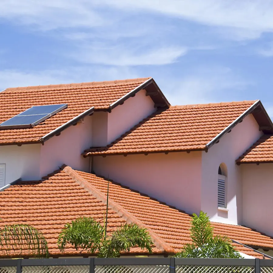Clay tile roof on a South Florida home