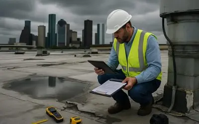 Reclamaciones de daños en la cubierta comercial: Qué propietarios de edificios deben documentar después del viento o el granizo