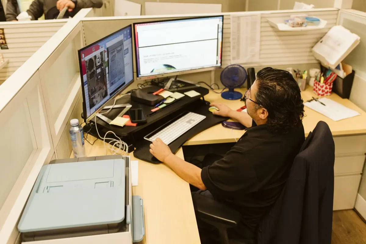 Your Energy Solutions team member working in the office