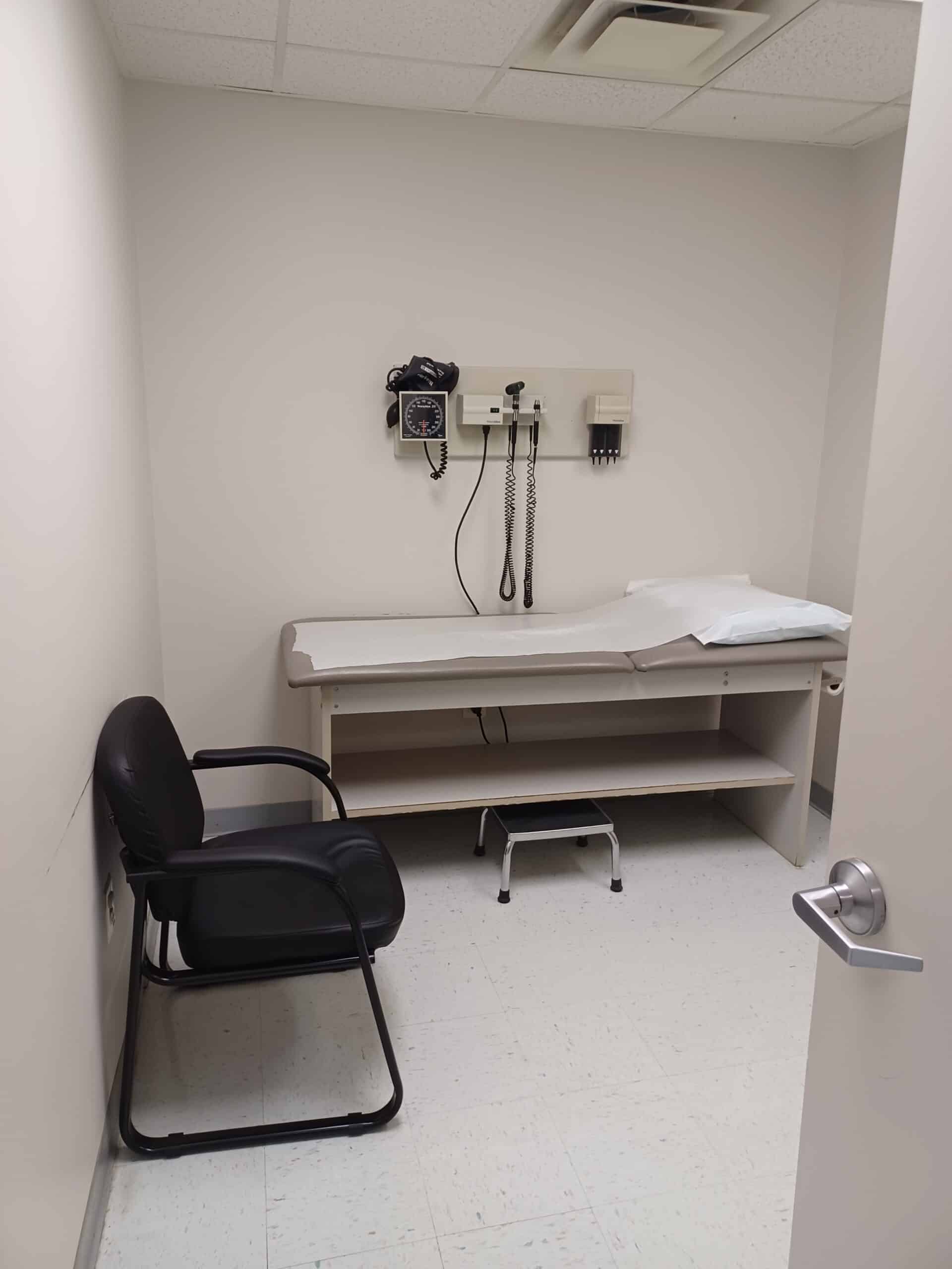 EZCare Walk-in Medical Center exam room in Moorefield