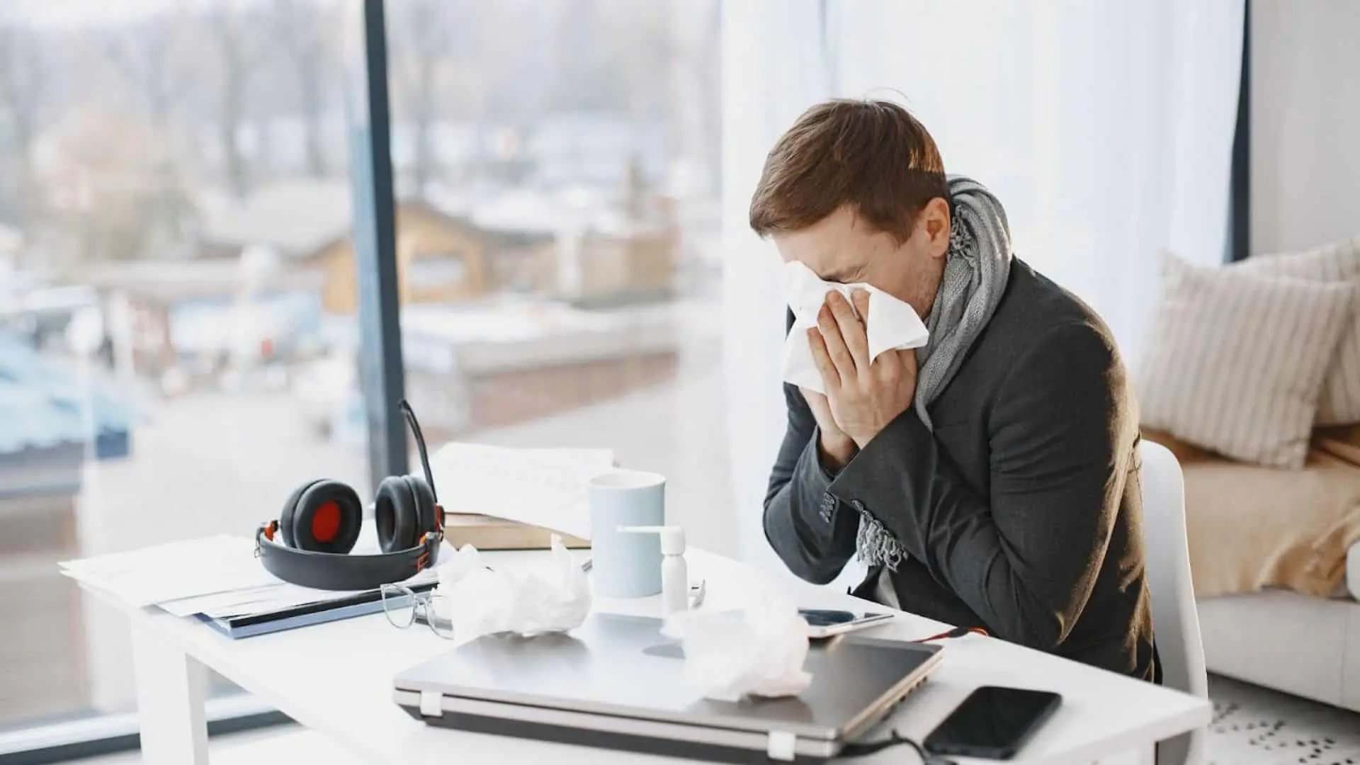 Tips to Allergy-Proof Your Home Man Blows Nose